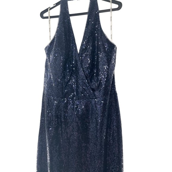 NWT Jasmine Midnight Sequence Halter Formal Gown - Picture 4 of 8